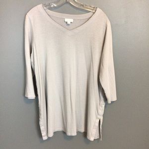 J Jill, Sz 1X, Pale purple grey 3/4 sleeves